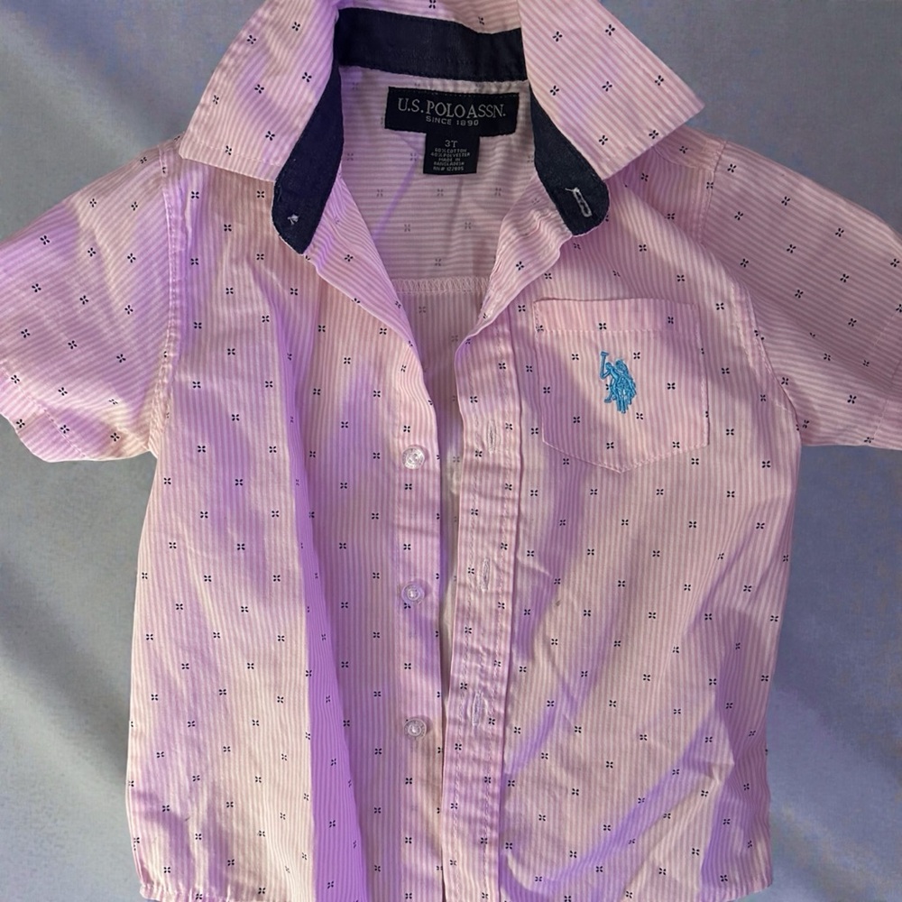 U.S. Polo Assn. Light Pink Kids Button Down Shirt